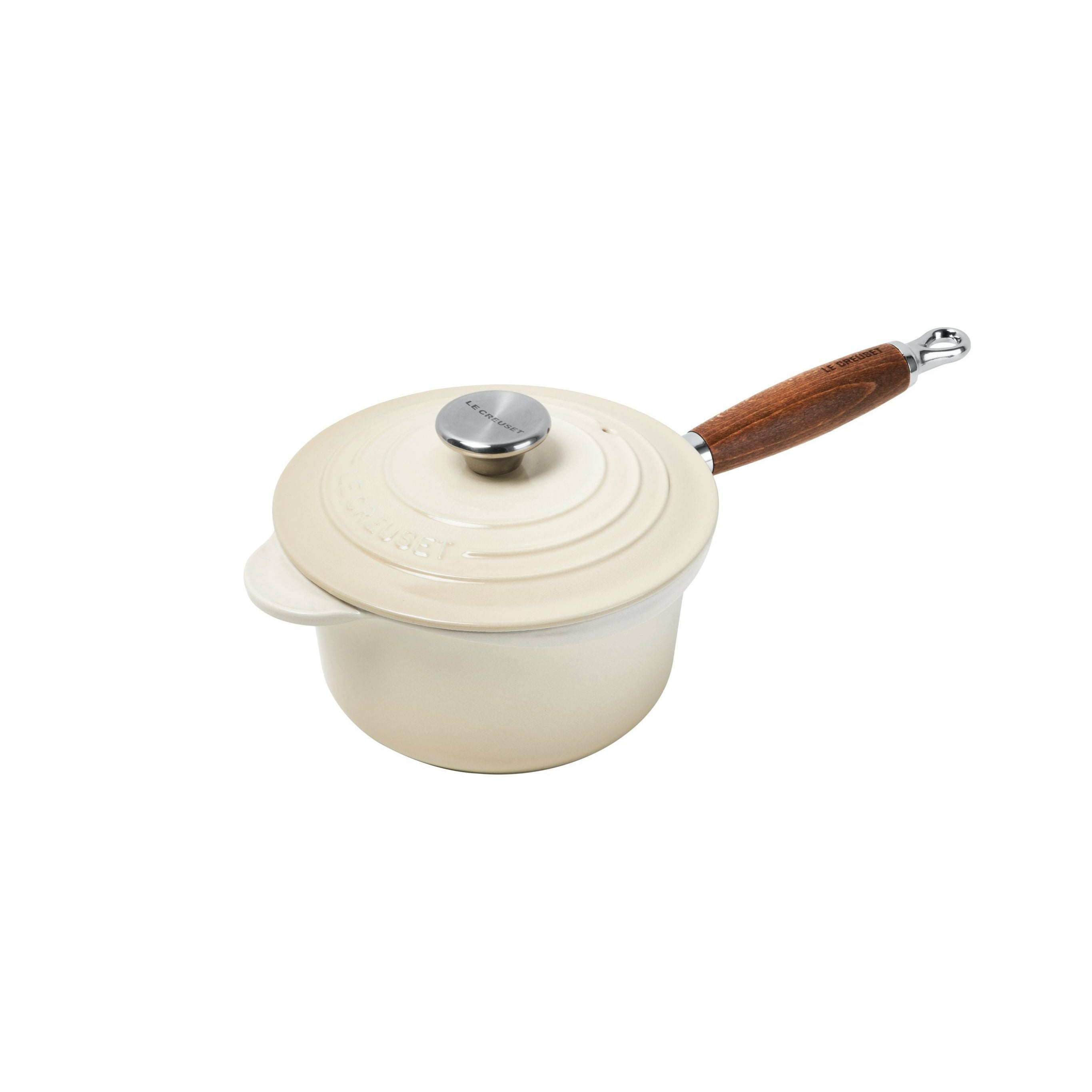 Le Creuset Tradition Professional Pot avec poignée en bois 18 cm, meringue