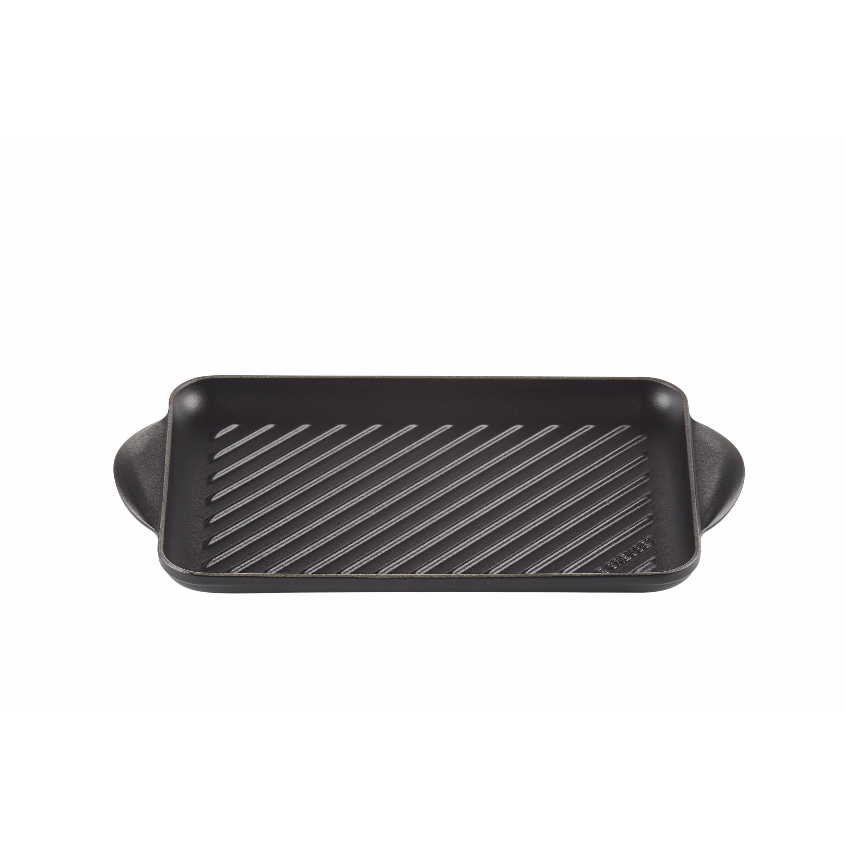 Le Creuset Tradition Rechteckige Grillplatte 32 Cm, Schwarz