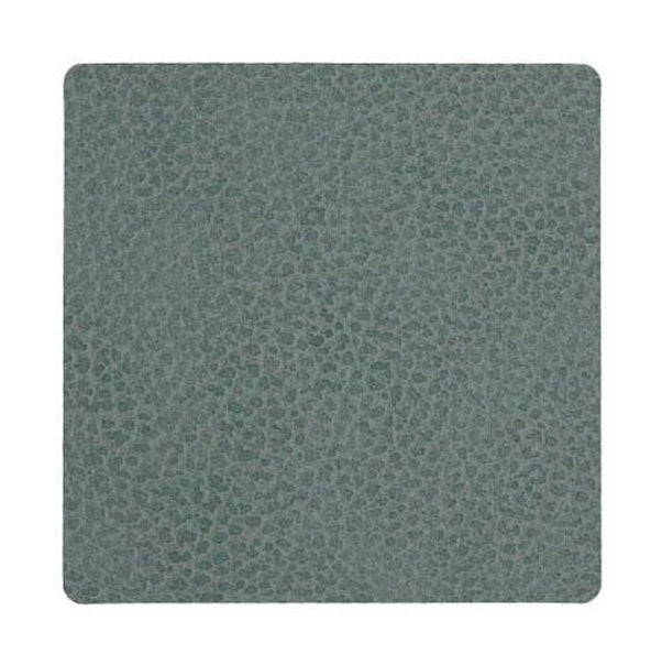 Lind DNA Square Glass Coaster Hippo Leather, Pastell Green