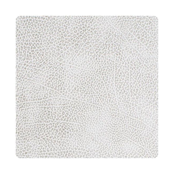 Lind ADN Square Glass Coaster Leather, gris blanco