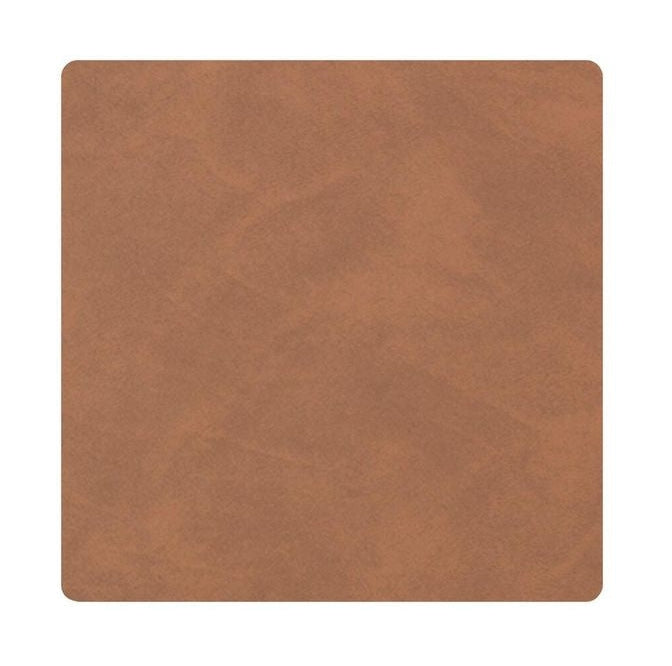 Lind ADN Square Glass Coaster Nupo Leather, marrón