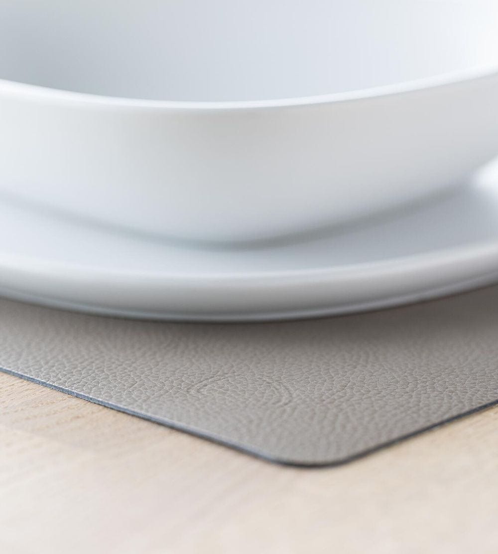 Lind Dna Square Placemat Serene Leather L, Grey