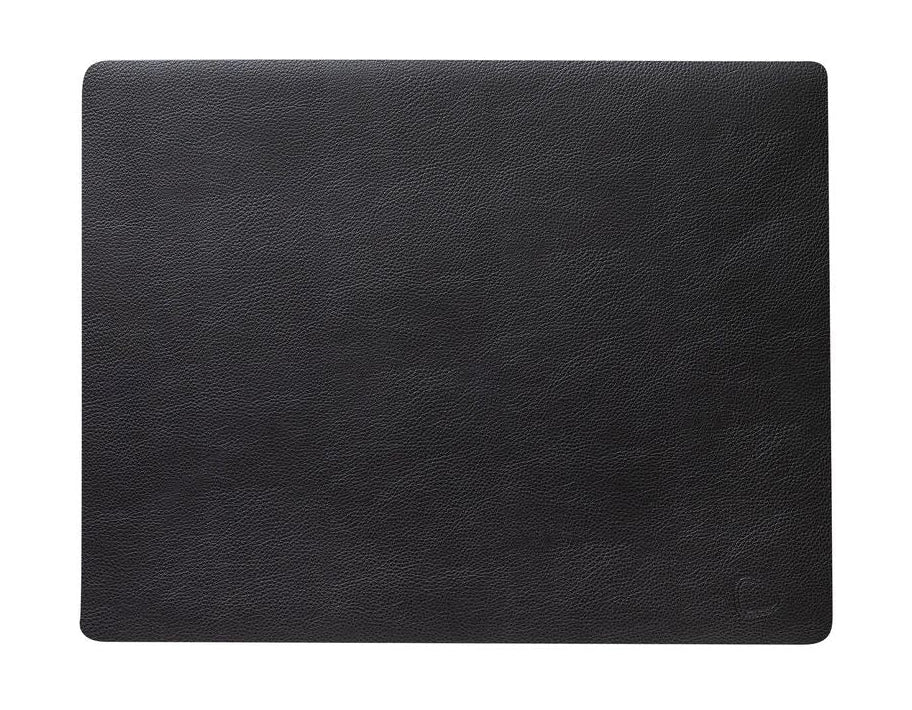 LIND DNA方形Placemat Serene Leather L，黑色