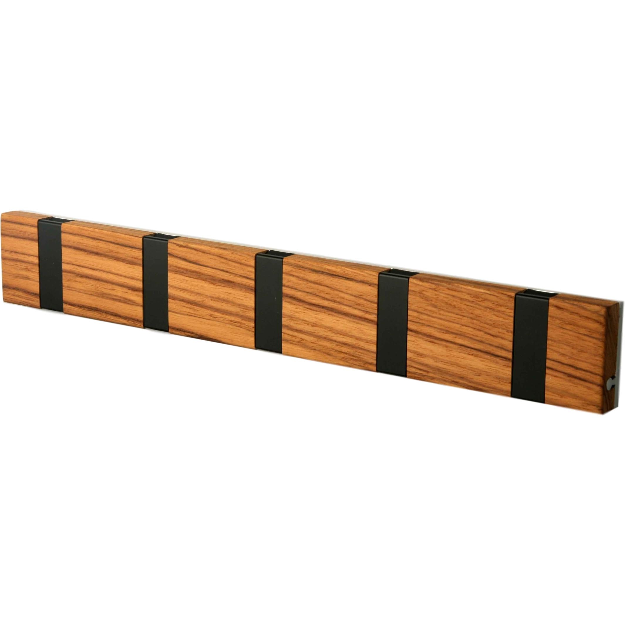 Loca Knax Lite Horizontal At -rek 5 haken, teak geolied/zwart