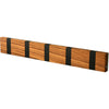 Loca Knax Lite Horizontal Coat Rack 5 Hooks, Teak Oiled/Black