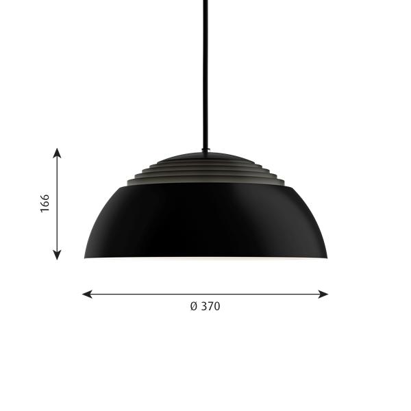 Louis Poulsen AJ Royal Pendant LED Ø 370 mm, svart