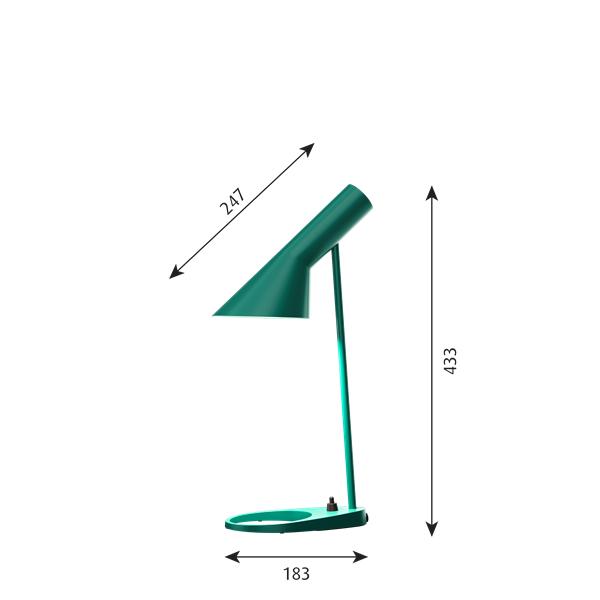 Louis Poulsen AJ Table Lamp Mini V3, mørkegrønn