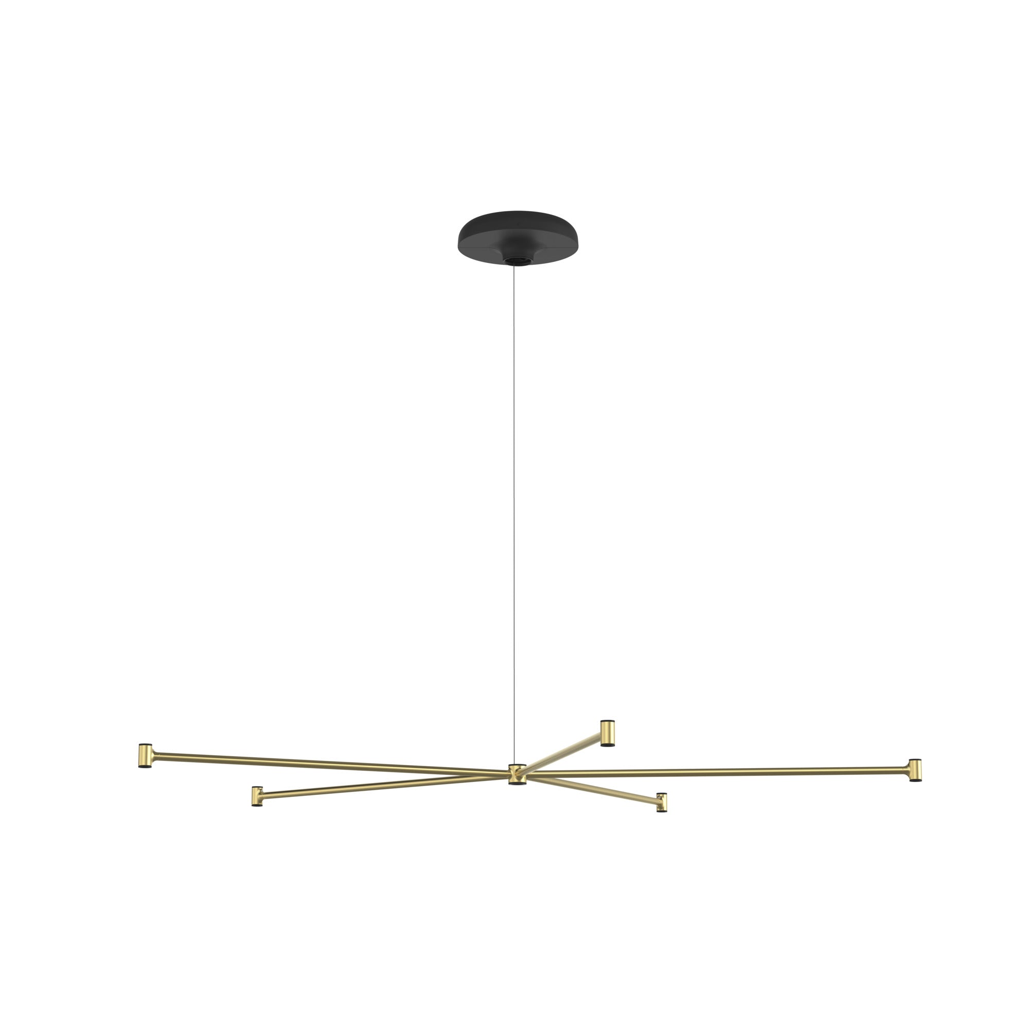 Louis Poulsen Dependant Suspension System 6 Circular, Brass Metallized/Black