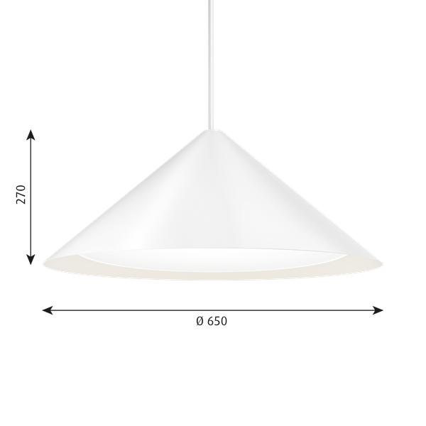 Louis Poulsen Keglen Pendant LED Ø 650 mm, bianco