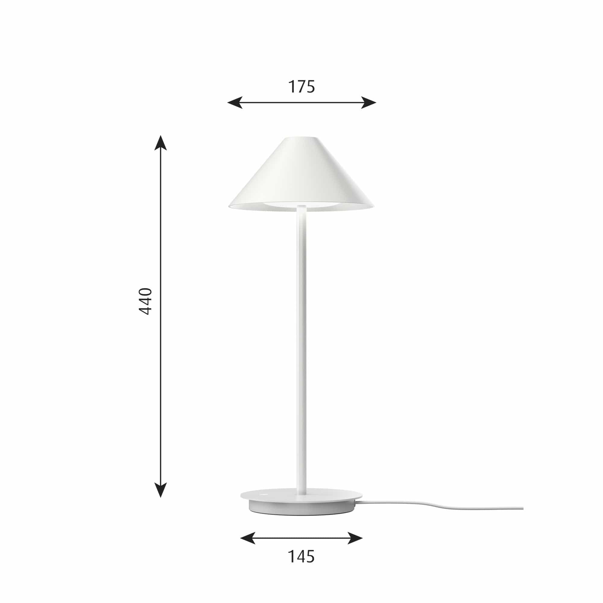 Louis Poulsen Keglen bordlampe, hvit