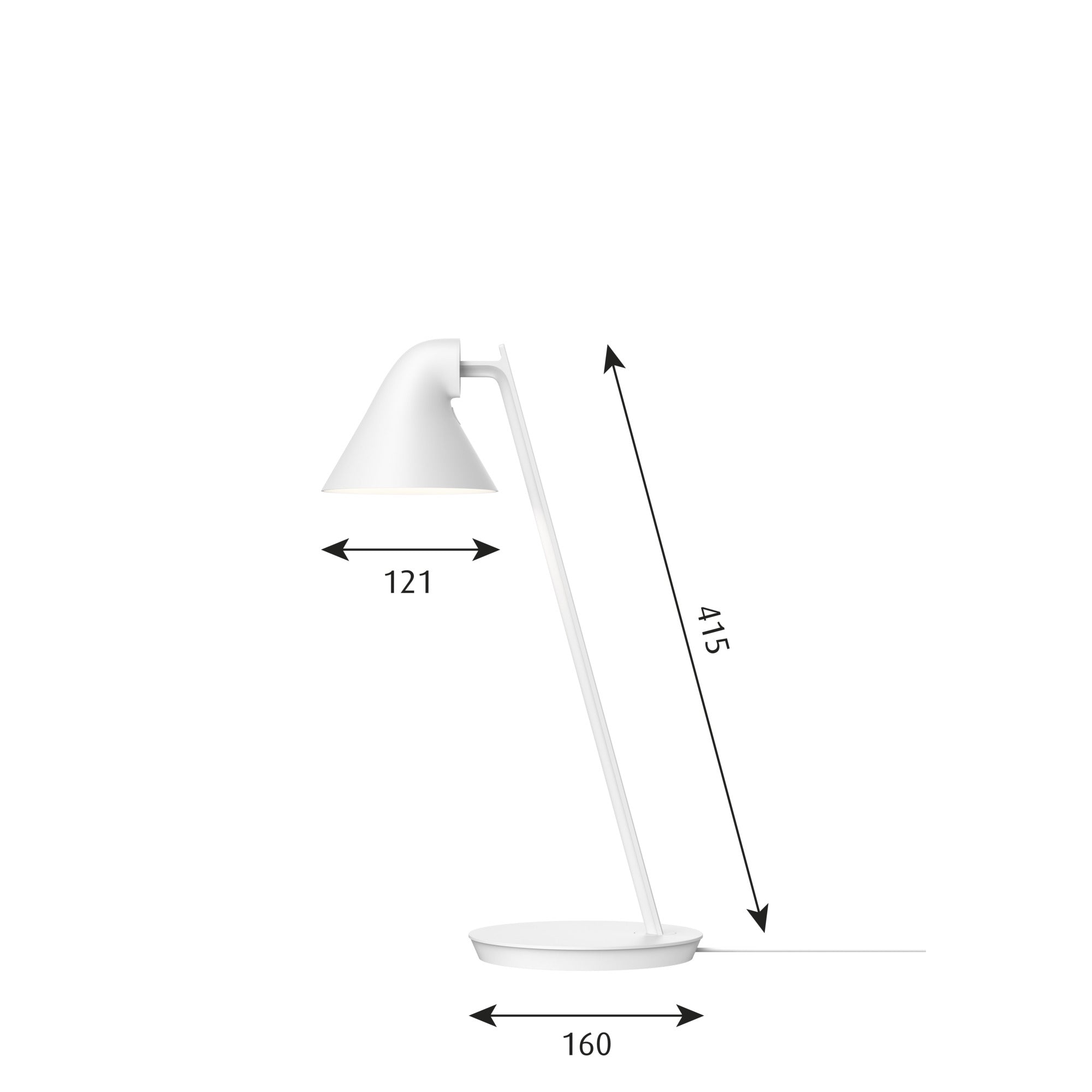Lámpara de mesa de Louis Poulsen NJP, blanco
