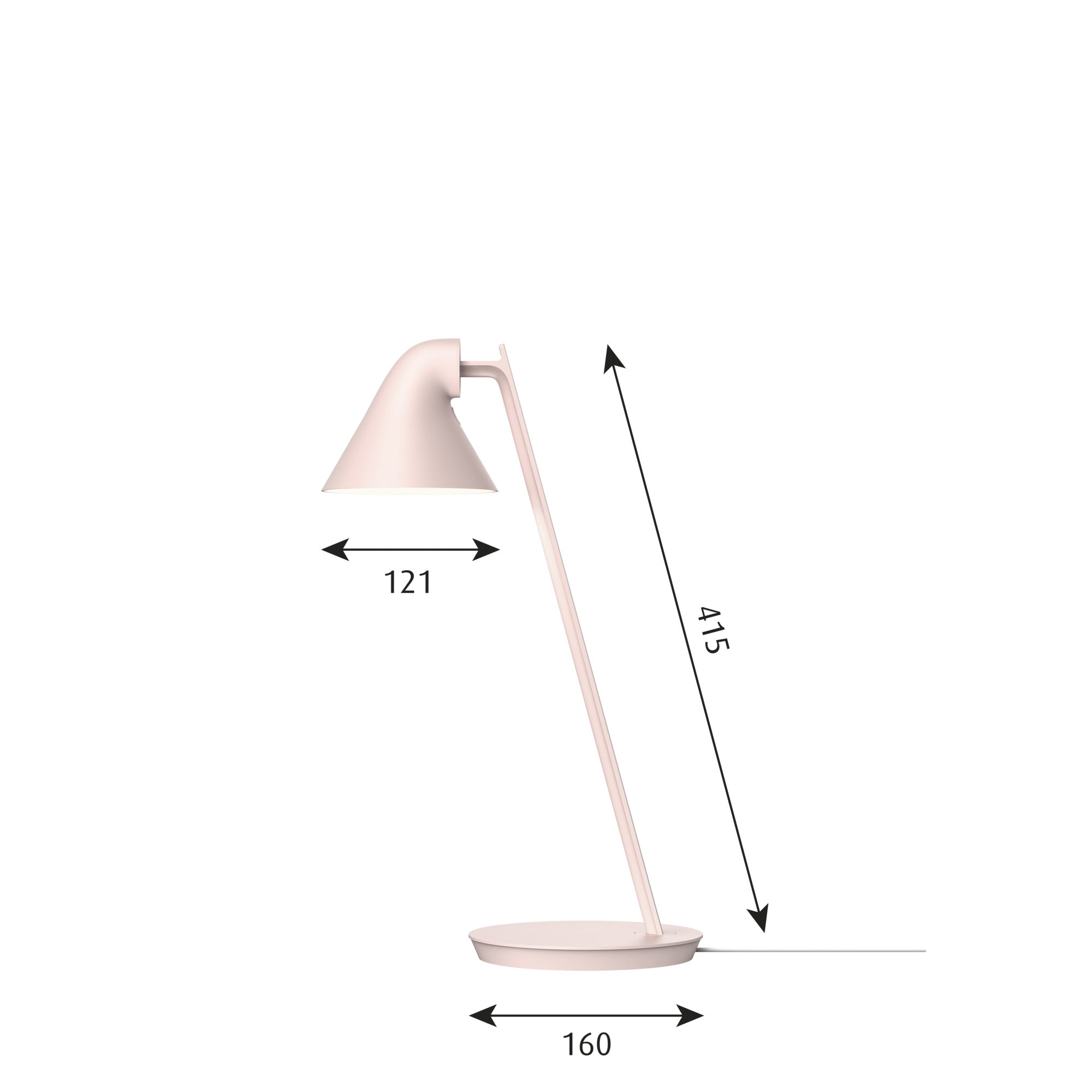 Louis Poulsen NJP Mini Table Lamp, Pale Pink