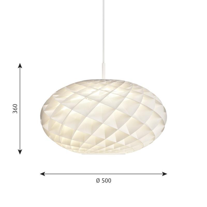 Louis Poulsen Patera Oval Ø500 E27, bianco