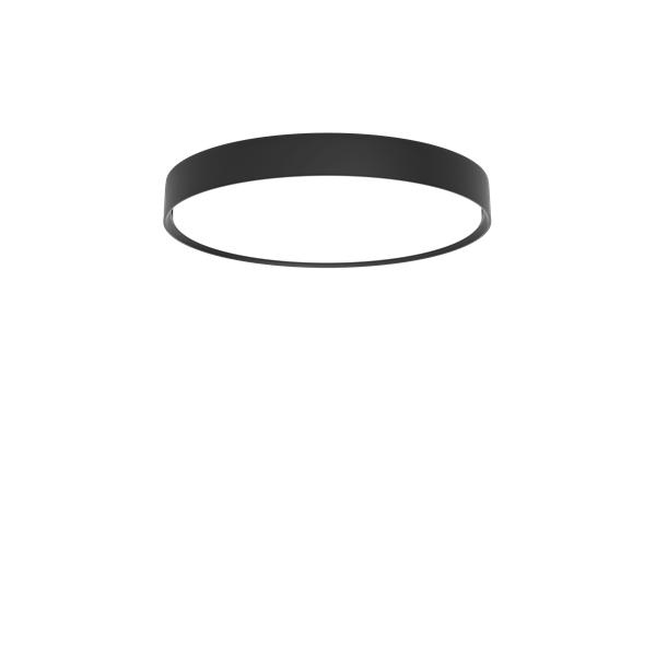 路易斯·普尔森（Louis Poulsen）苗条圆形半嵌入式灯具Ø440毫米，黑色