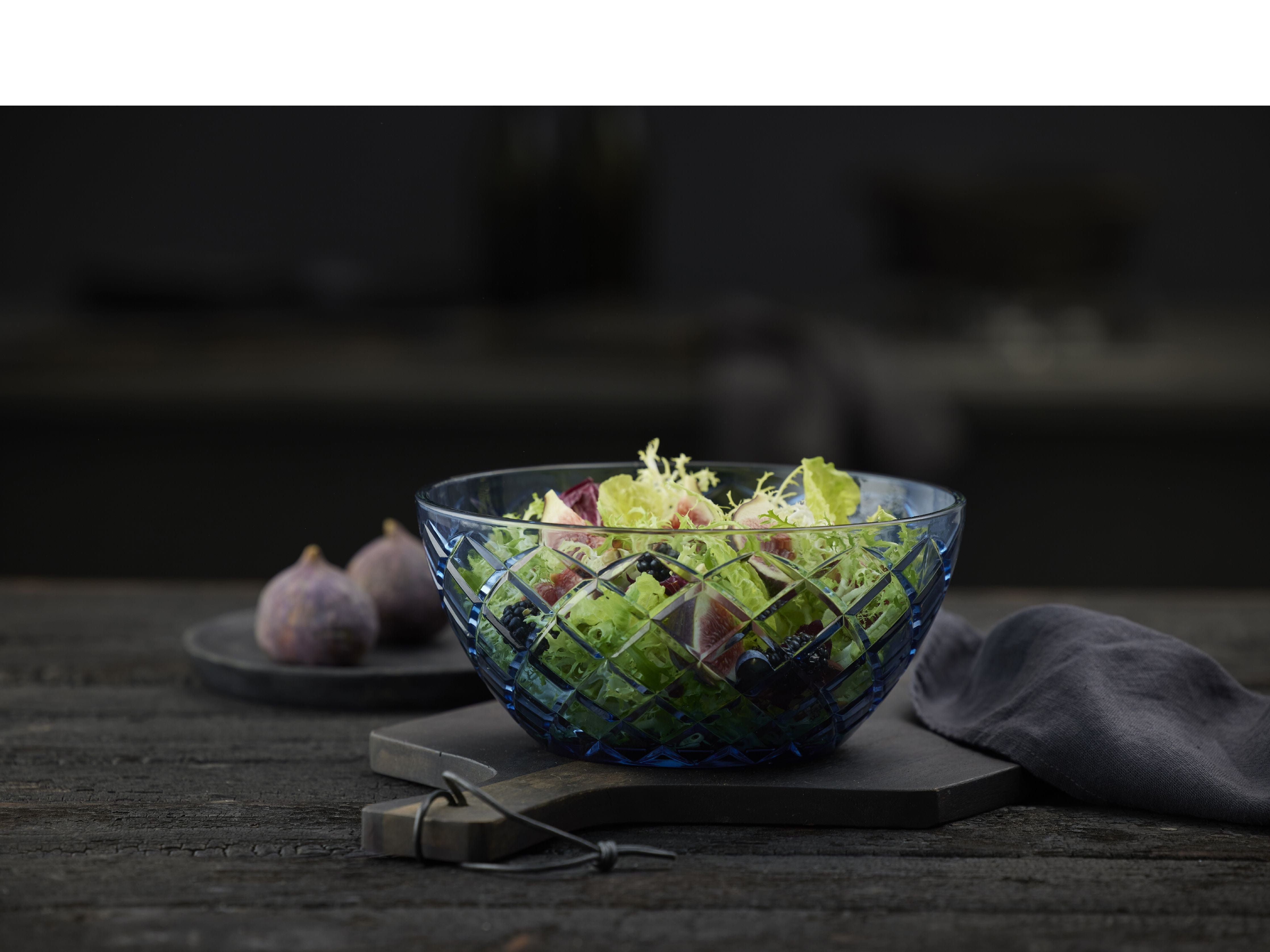 Lyngby Glas Sorrento Salad Bowl, blå