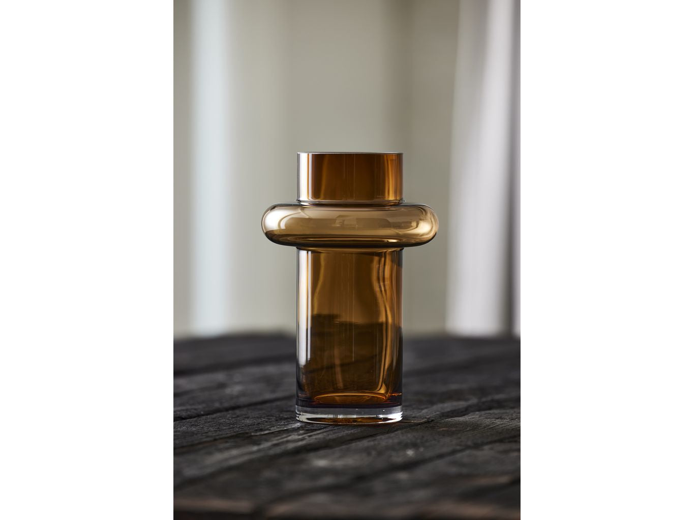 Lyngby Glas Tube花瓶H：25厘米，琥珀色