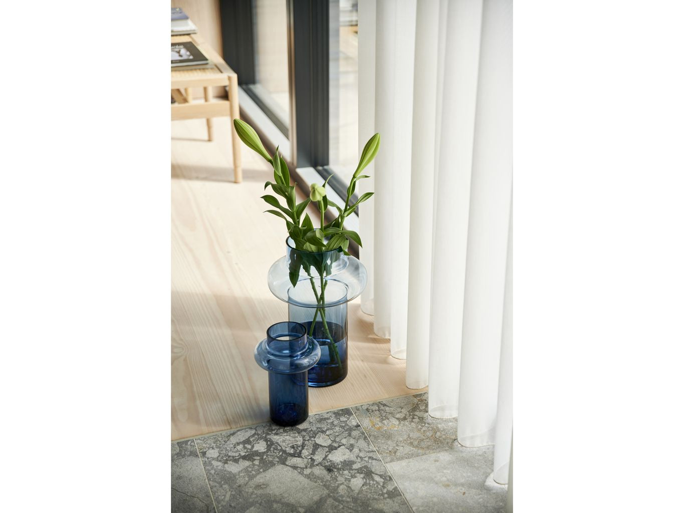 Lyngby Glas Tube Vase H: 40 cm, bärnsten