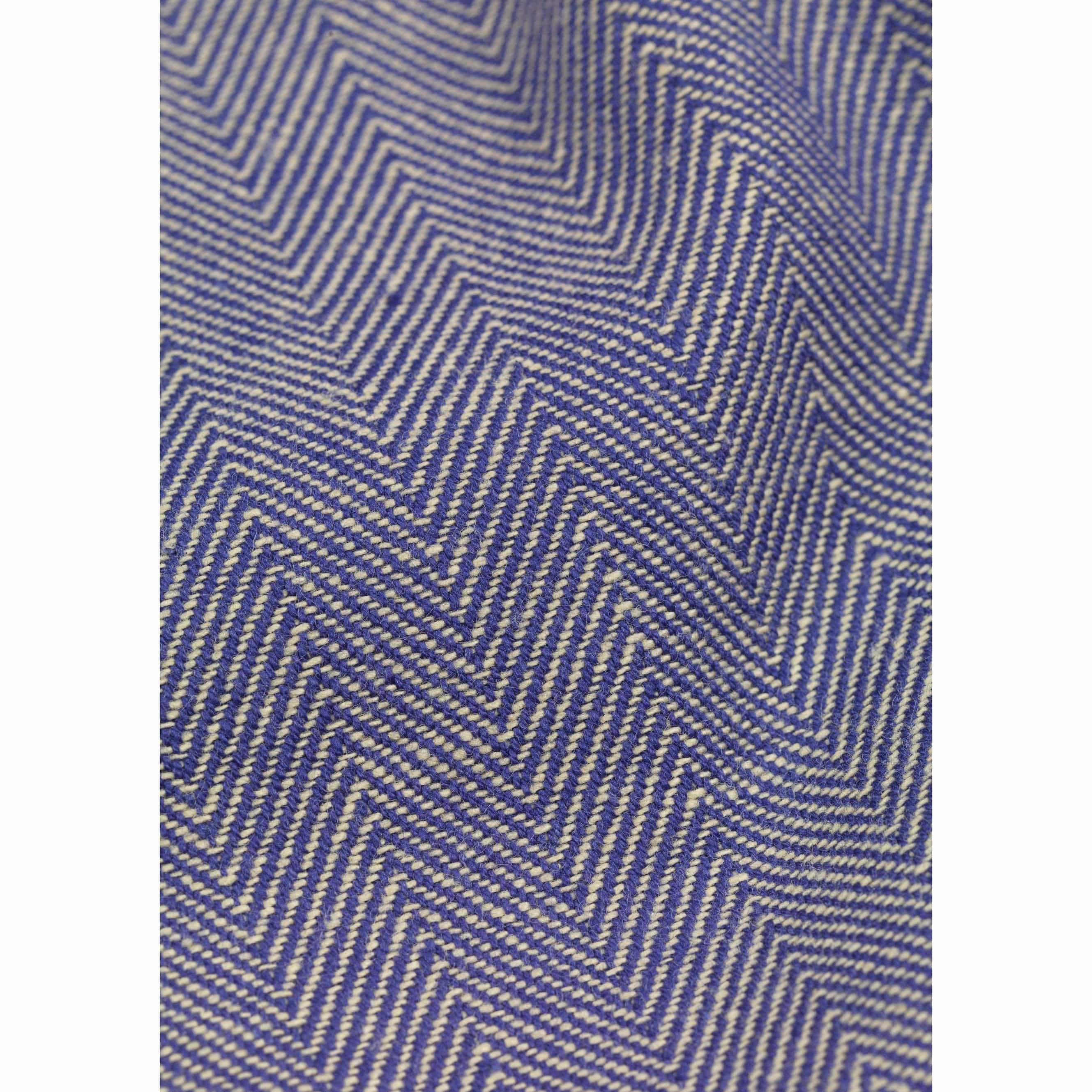 Lyngby Porcelæn Nappeurs à chevrons 150x320 cm, bleu