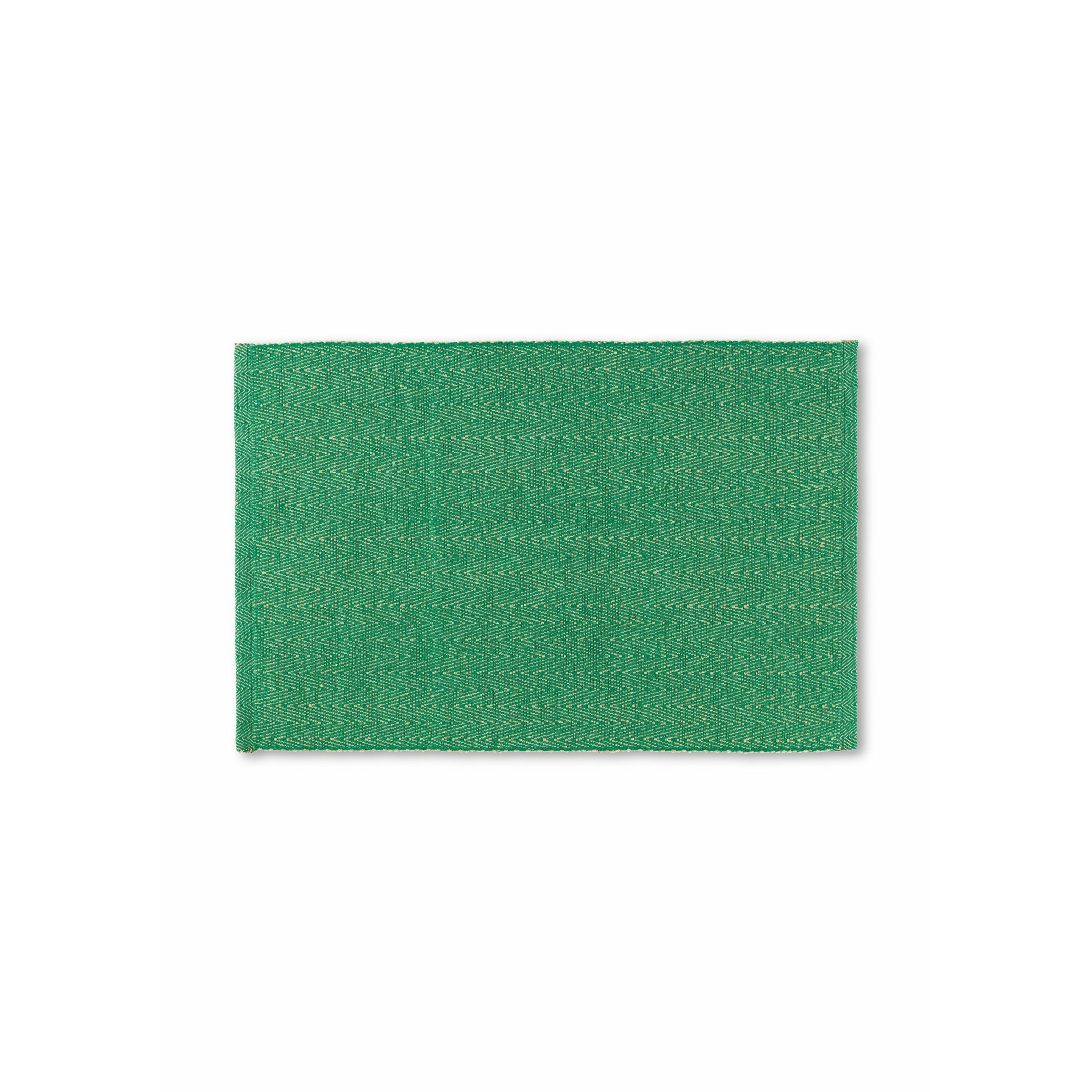 Lyngby Porcelæn Herringbone Phatemat 43x30 cm, verde
