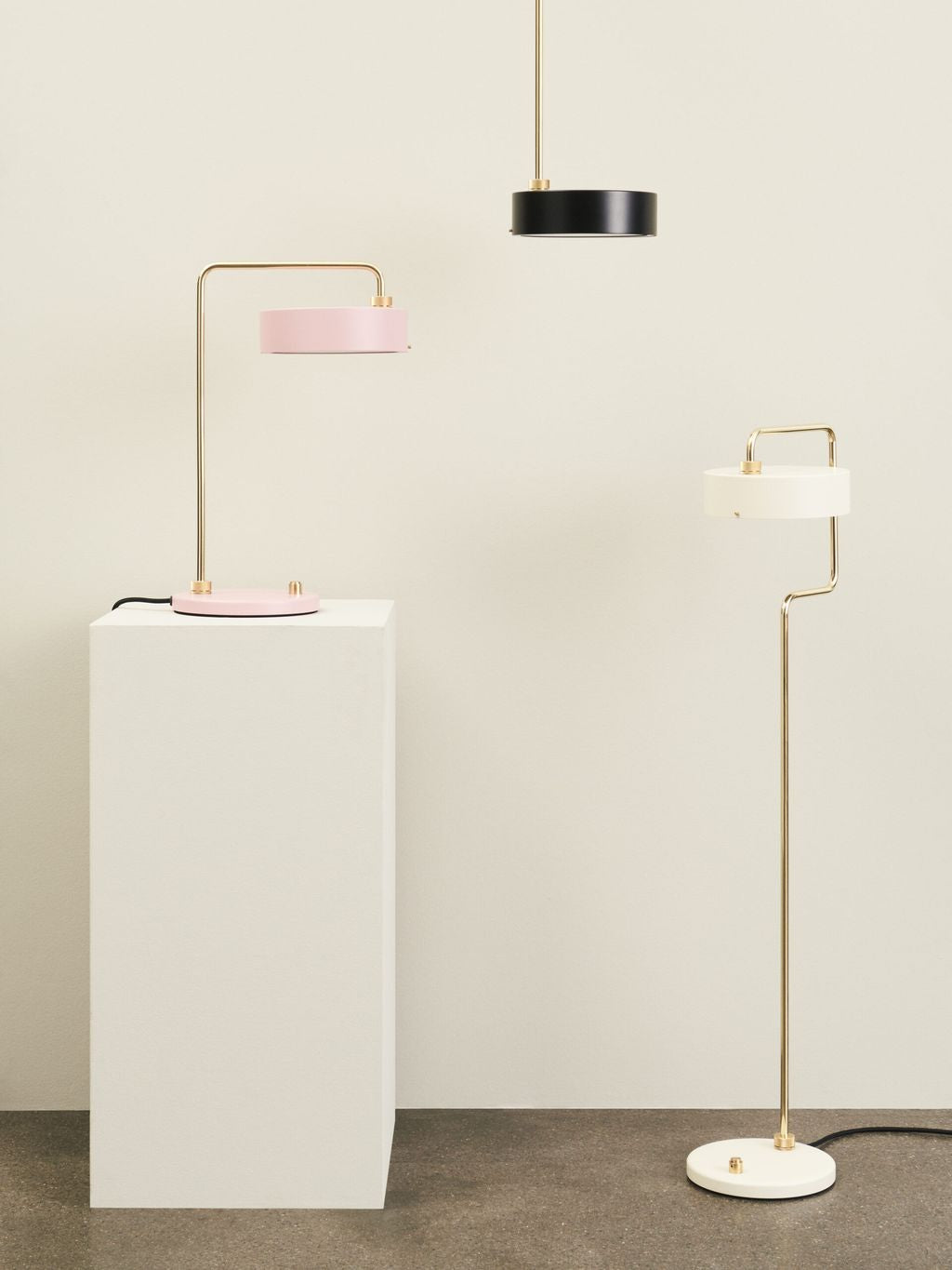 Made By Hand Petite Machine Floor Lamp H: 108, Polished Brass
