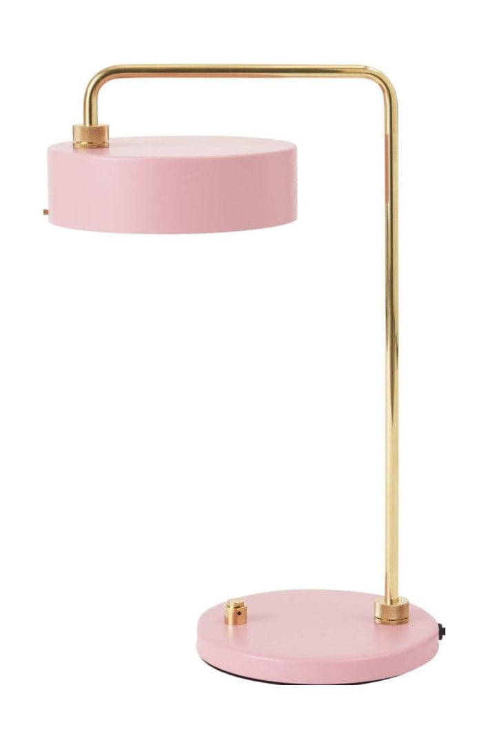 Lámpara de mesa de máquina pequeña hecha a mano H: 52, rosa claro
