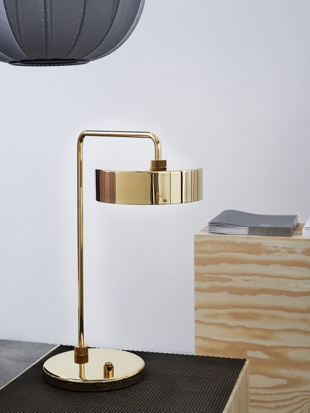 Made By Hand Petite Machine Table Lamp H: 52, Brass Polished