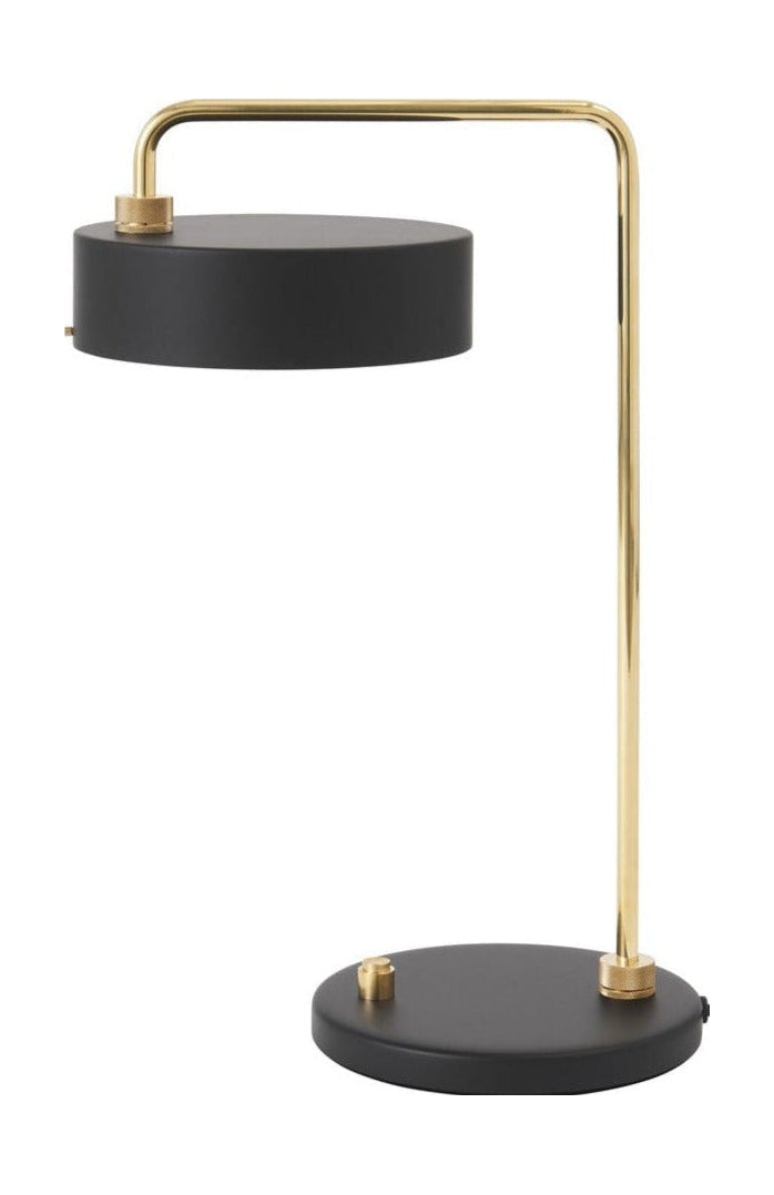 Lámpara de mesa de máquina pequeña hecha a mano H: 52, negro
