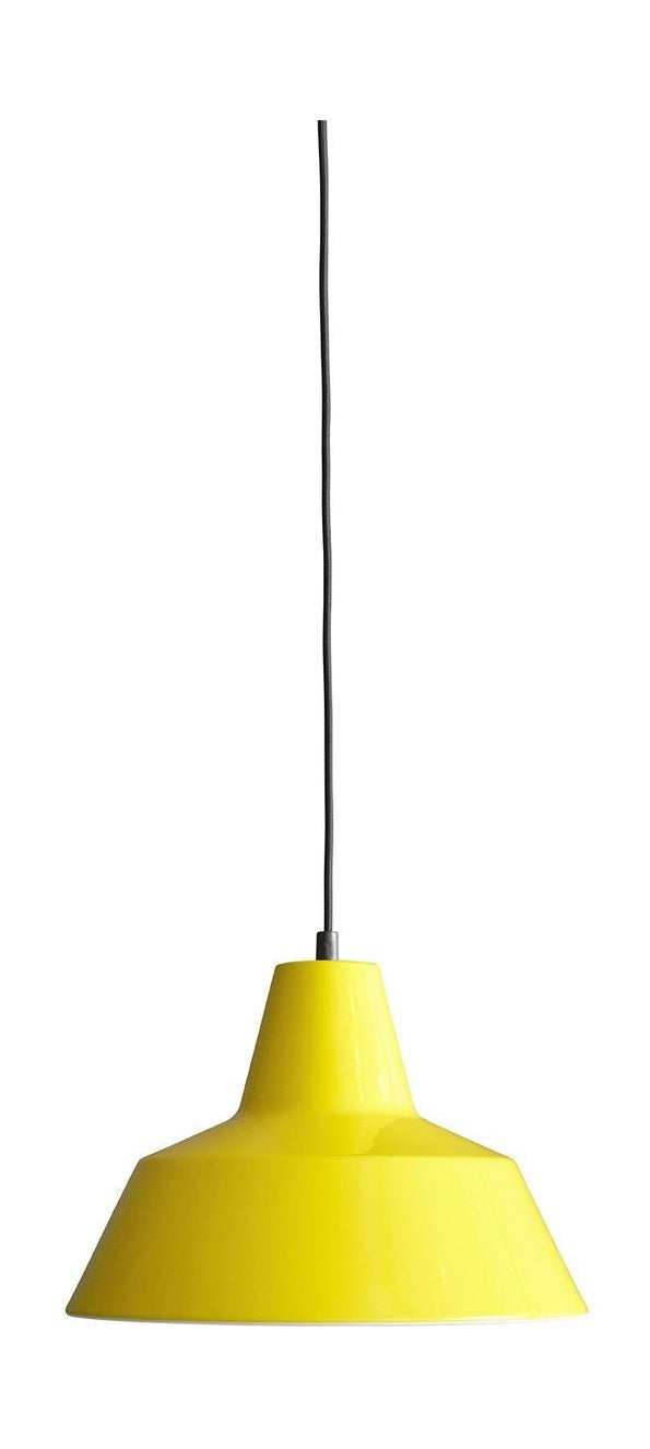 Realizzato a mano lampada di sospensione dell'officina W3, giallo