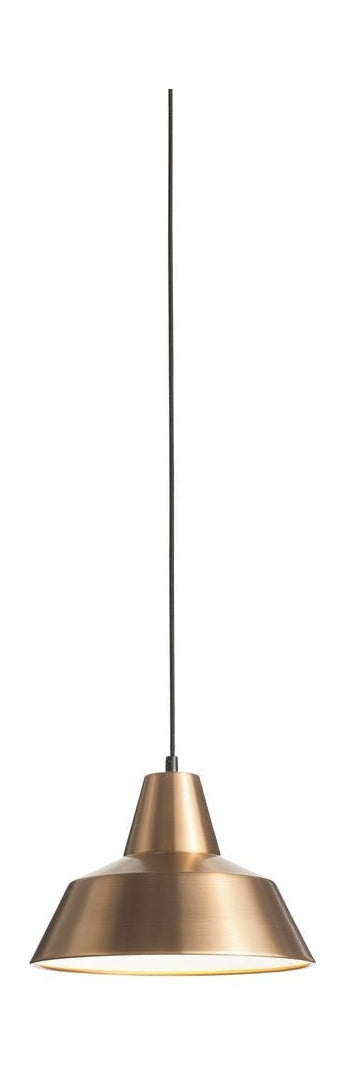 Lámpara colgante de taller hecho a mano W3, cobre/blanco