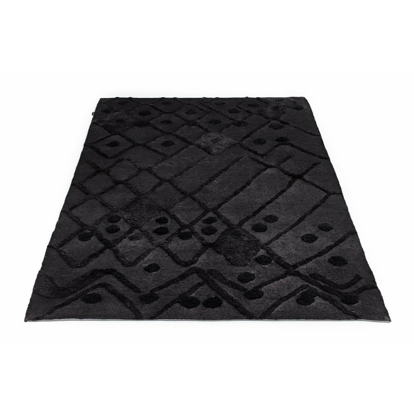 Massimo Bur bur matta svart, 170x240 cm