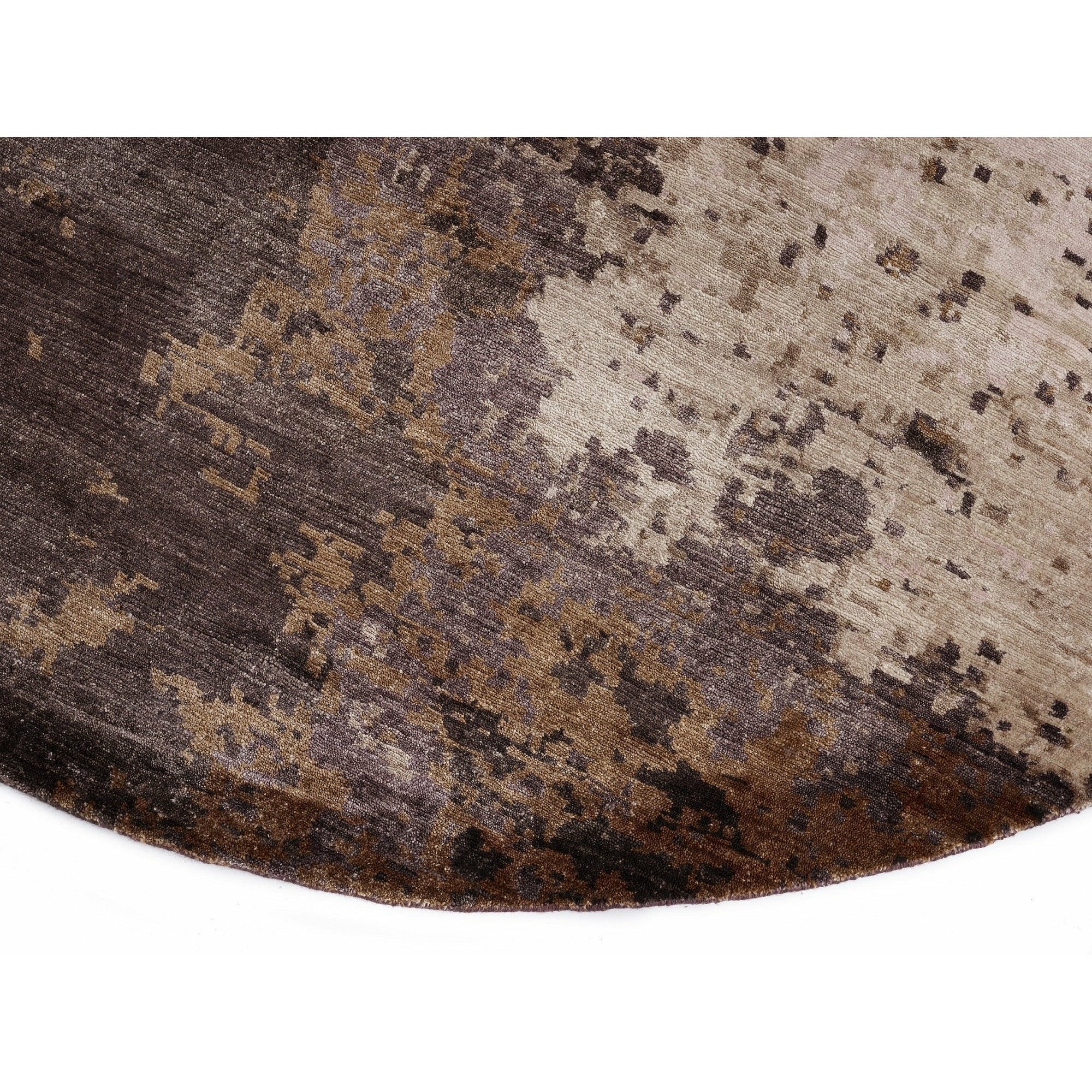 Massimo Mond-Bambus-Teppich Kupfer, ø 240 Cm