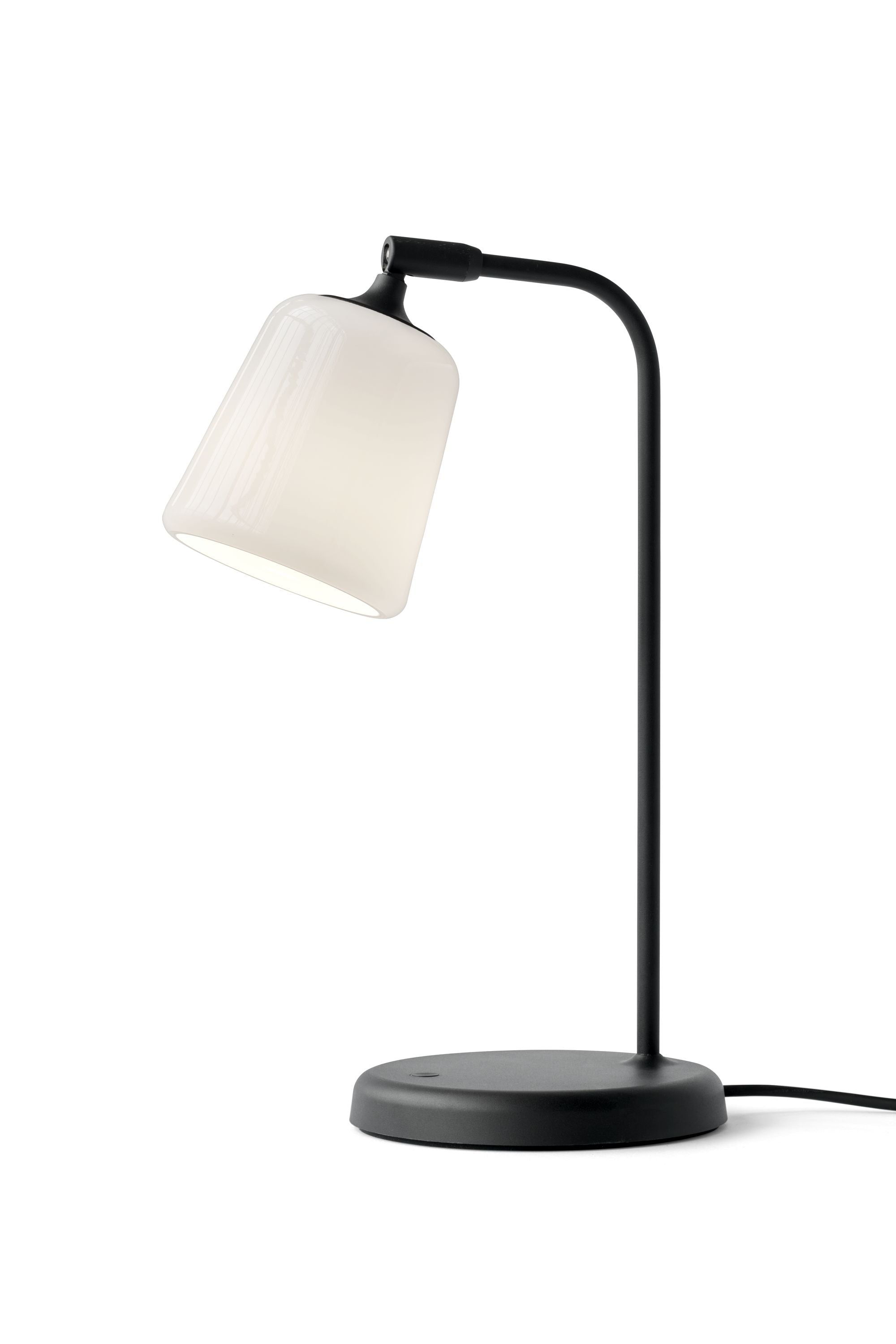 Nye verk Material Table Lamp Opal Glass, hvitt