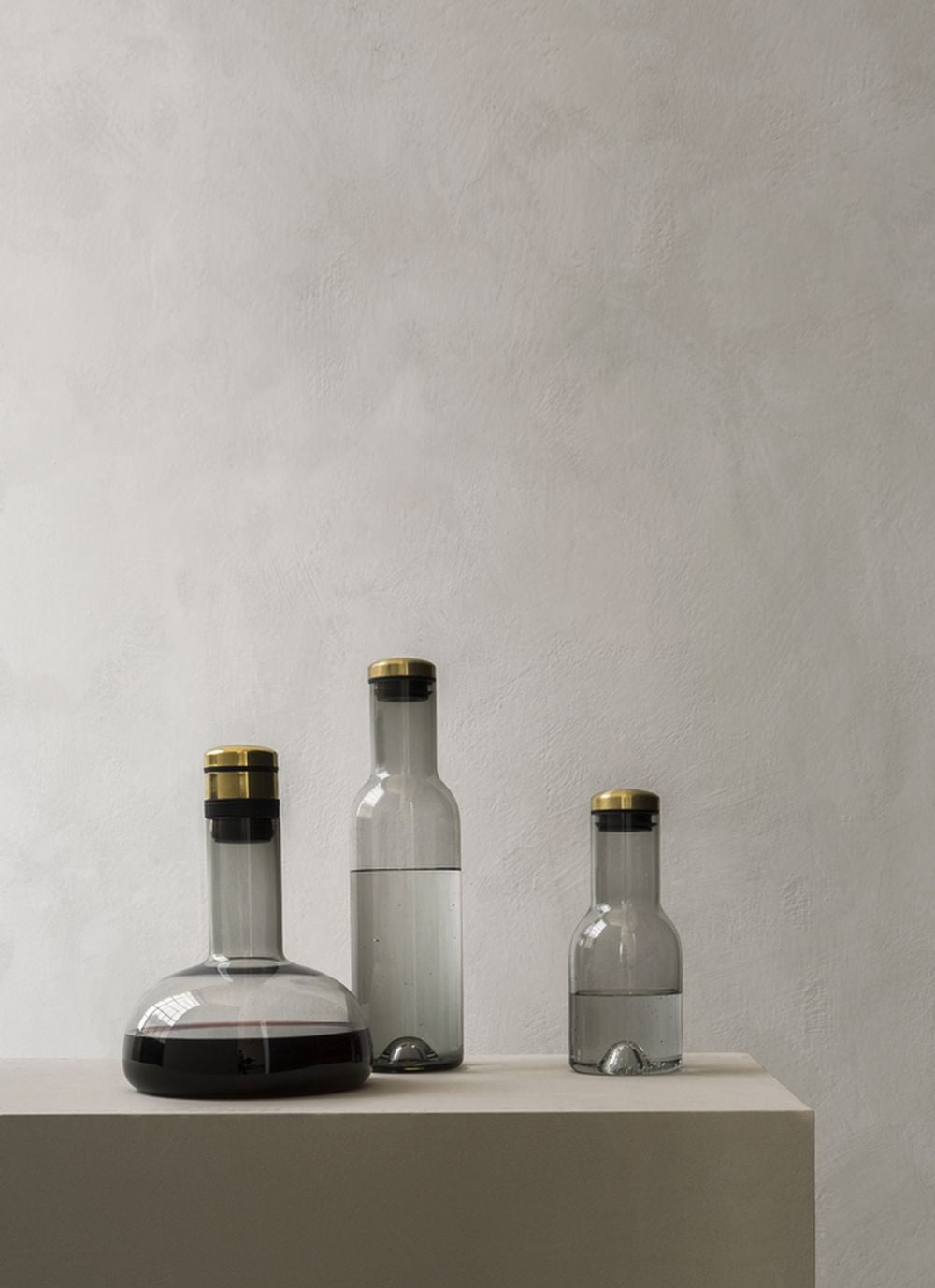 Audo Copenhagen Wein & Wasserwasserglas Messing, Rauch