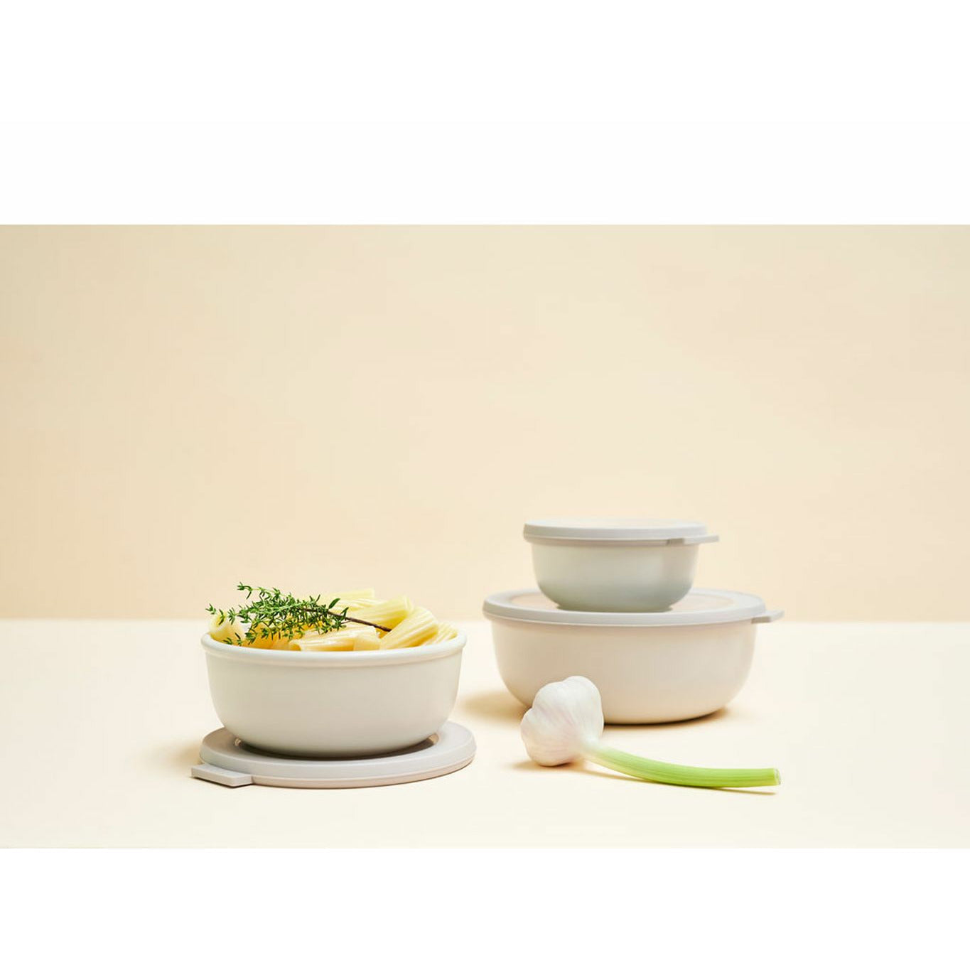 Mepal Cirqula multi bowl rechthoekig 1 l, Noords wit