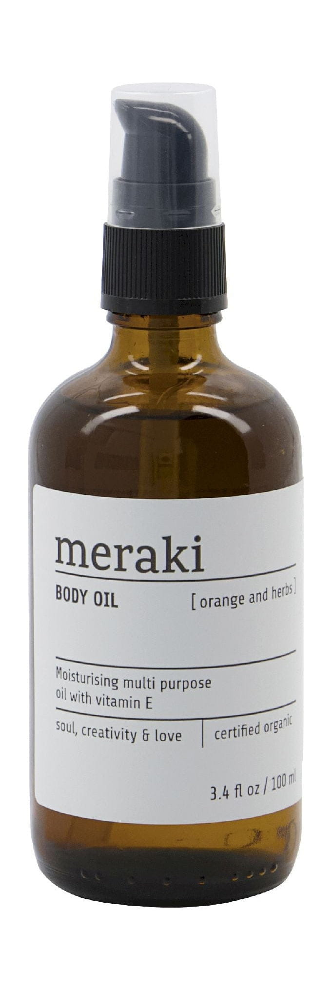 Meraki kroppsolje 100 ml, oransje og urter