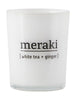 Meraki Bougie parfumé H6,7 cm, thé blanc et gingembre