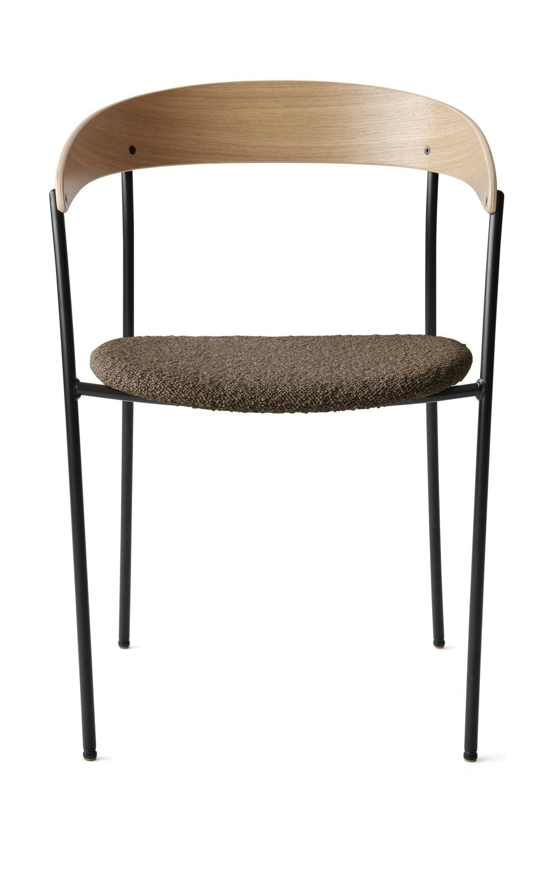 New Works Ontbrekende fauteuil eik, donkere taupe