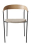 New Works Ontbrekende fauteuil eik, hennep