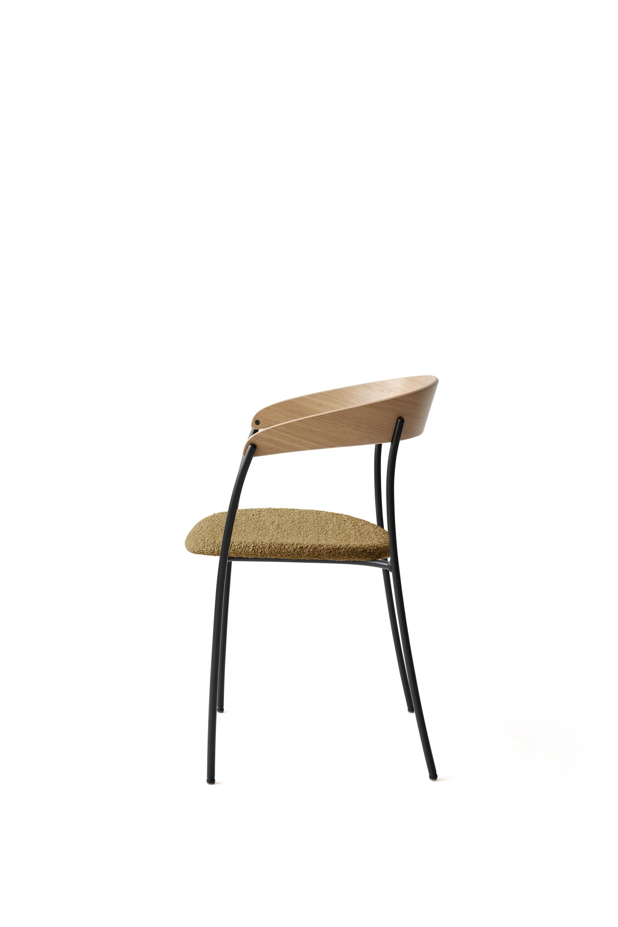 New Works Ontbrekende fauteuil eiken, oker