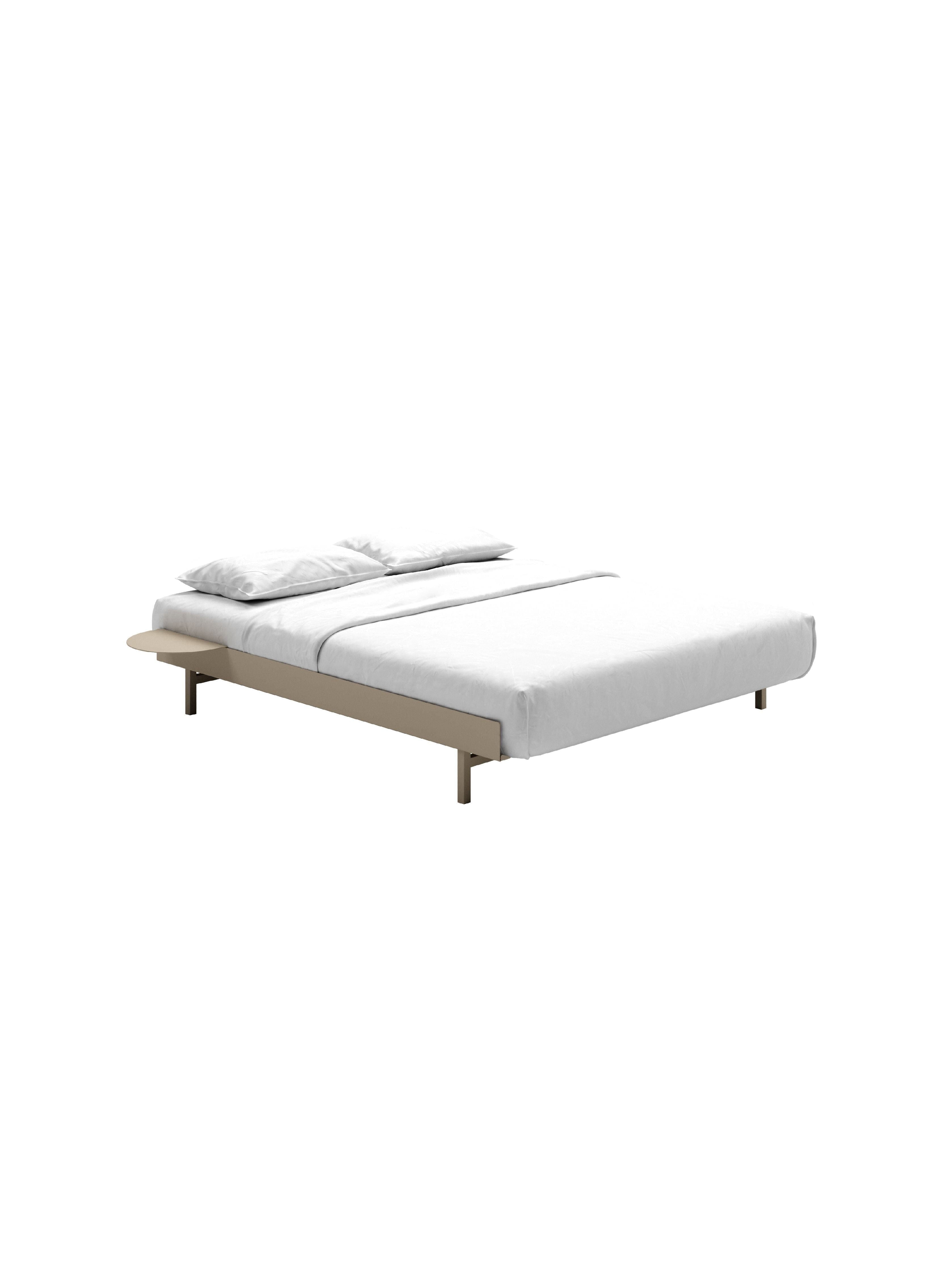Moebe Bett mit 1 Nachttisch 90 180 cm, Sand