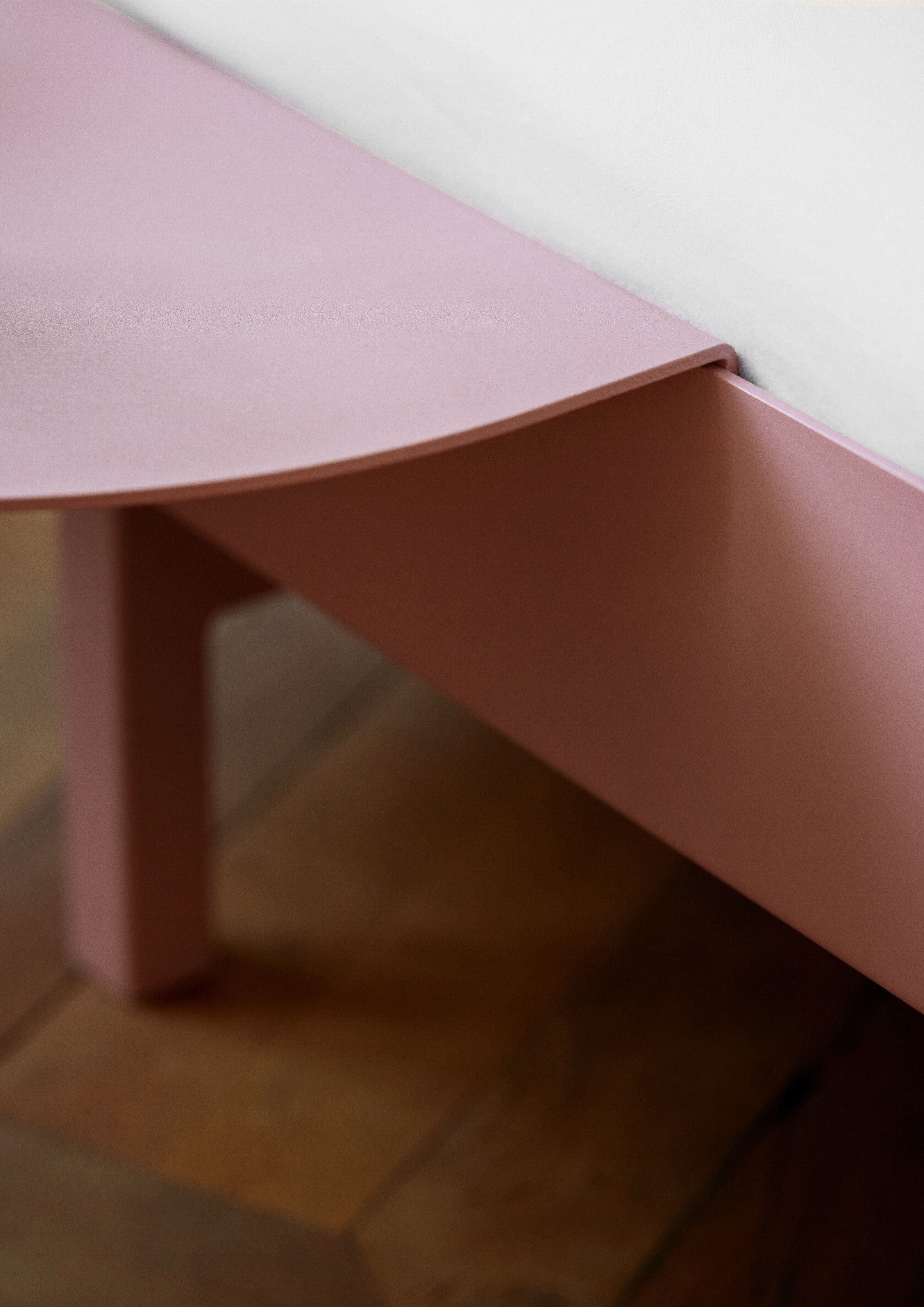 Moebe Lit avec 1 table de chevet 90 cm, rose poussiéreuse