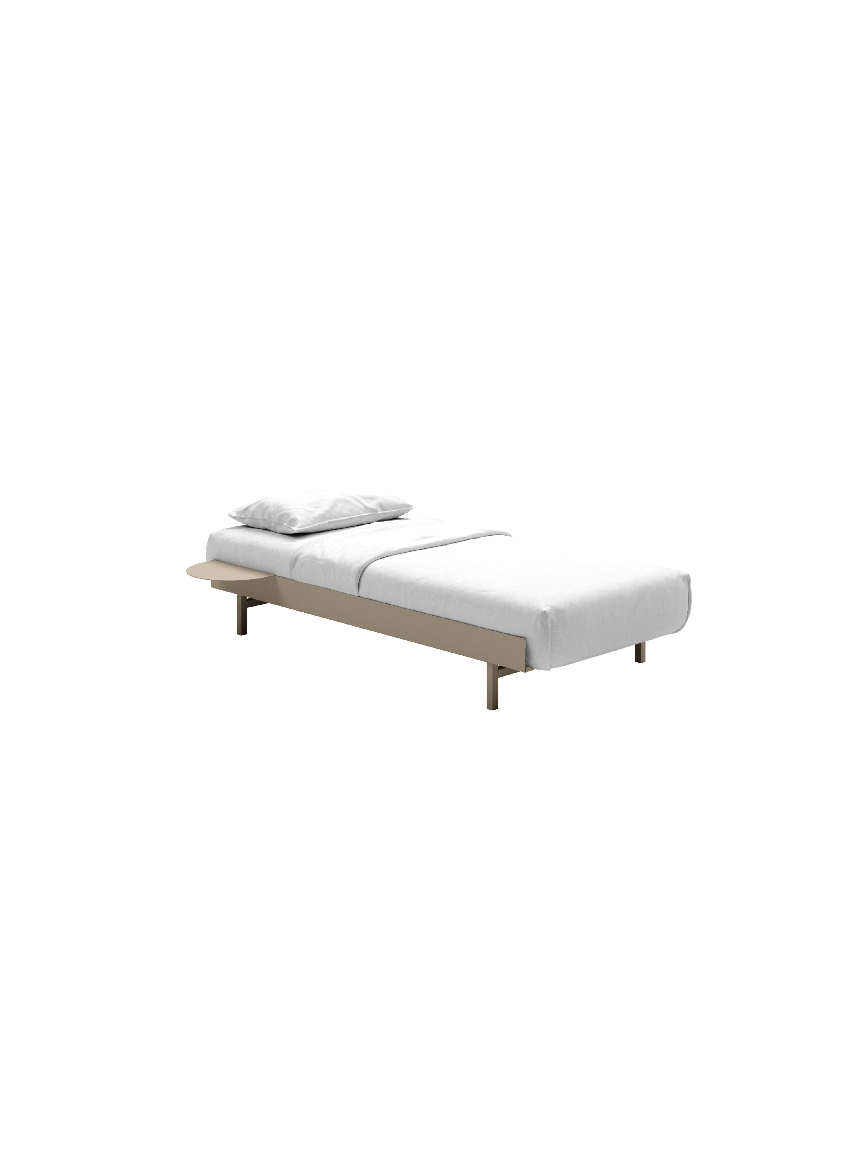 Letto moebe con 1 comodino 90 cm, sabbia