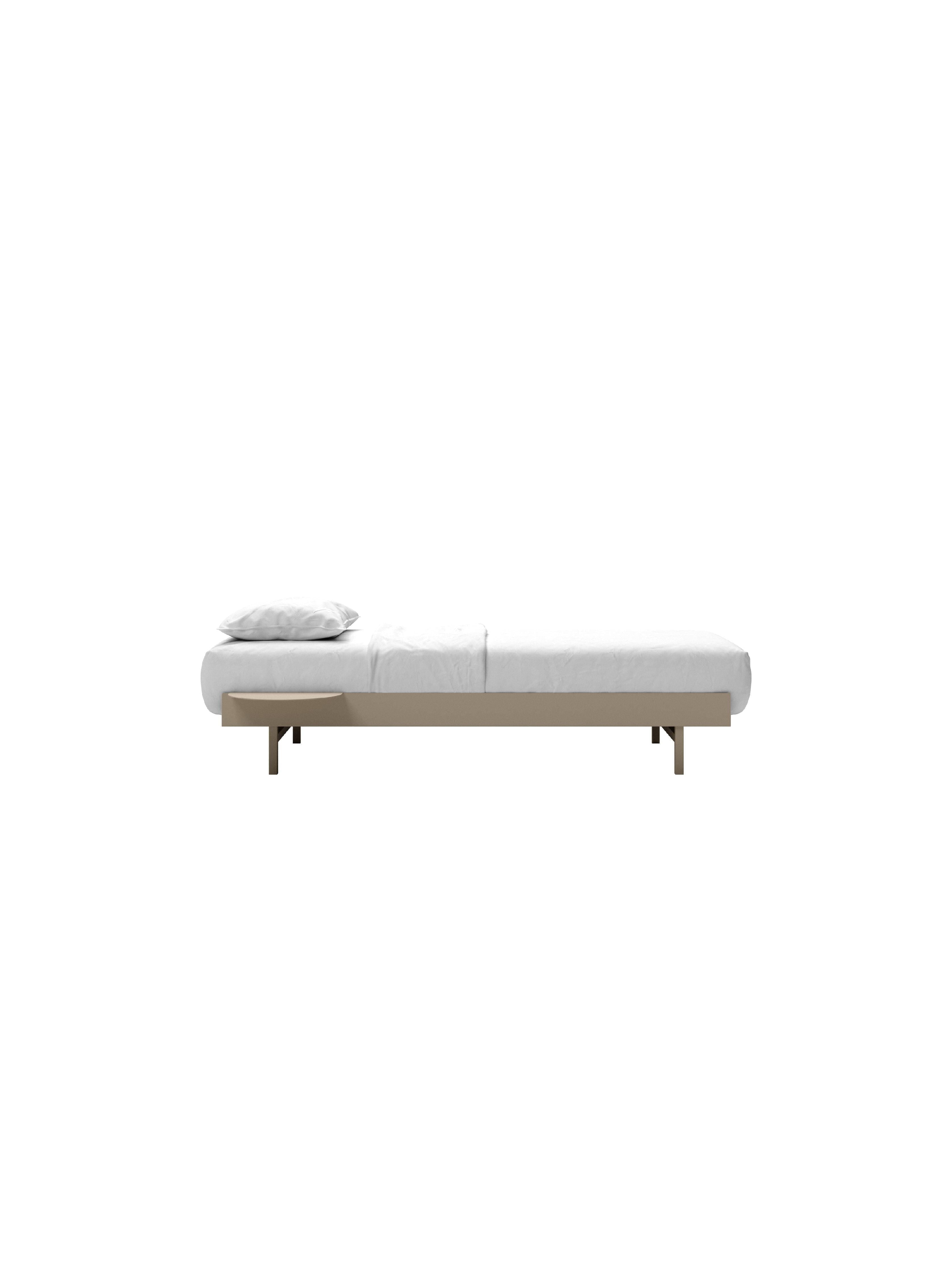 Letto moebe con 1 comodino 90 cm, sabbia