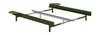 Letto moebe con 2 tavoli da comodino 90 180 cm, verde pino