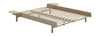 Moebe Säng med lameller och 2 sängbord 140 cm, sand