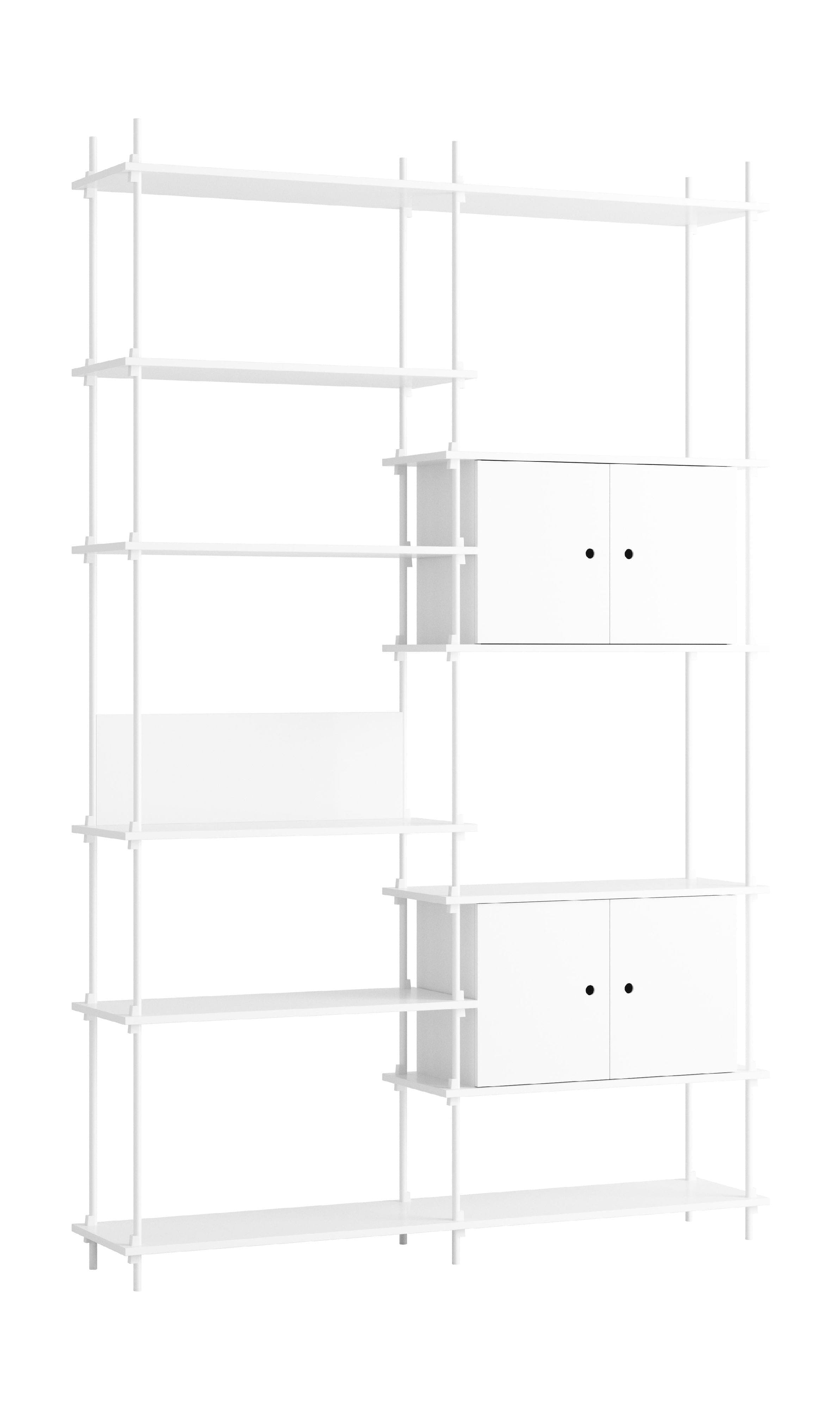 MOEBE Regalsystem S.255.2.c, weiß/weiß