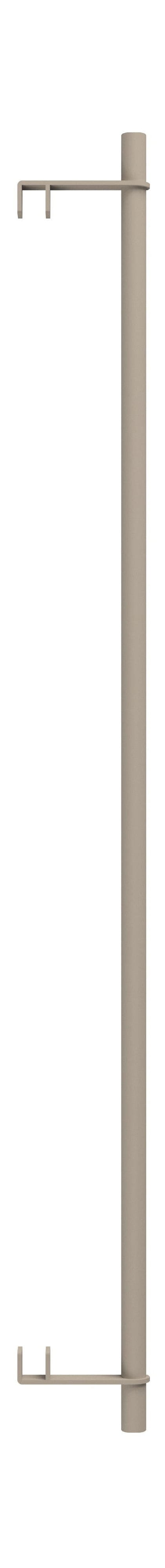 Moebe Rekkensysteem/muurplanken kledingbar 85 cm, warm grijs