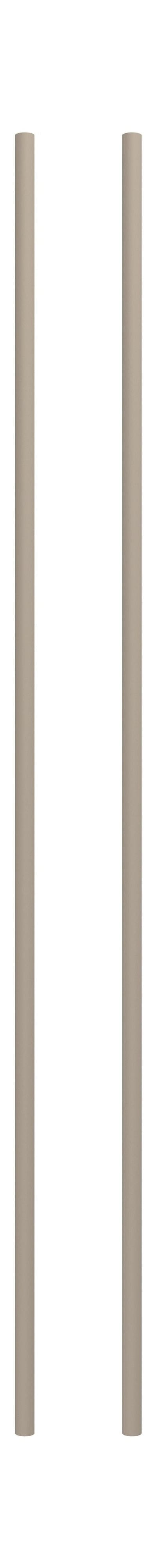 Sistema di scaffalature Moebe/gamba per scaffalature da parete 115 cm grigio caldo, set di 2