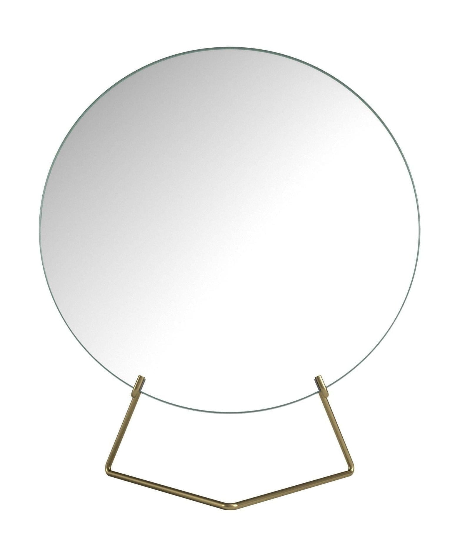 Moebe stående speil Ø30 cm, messing