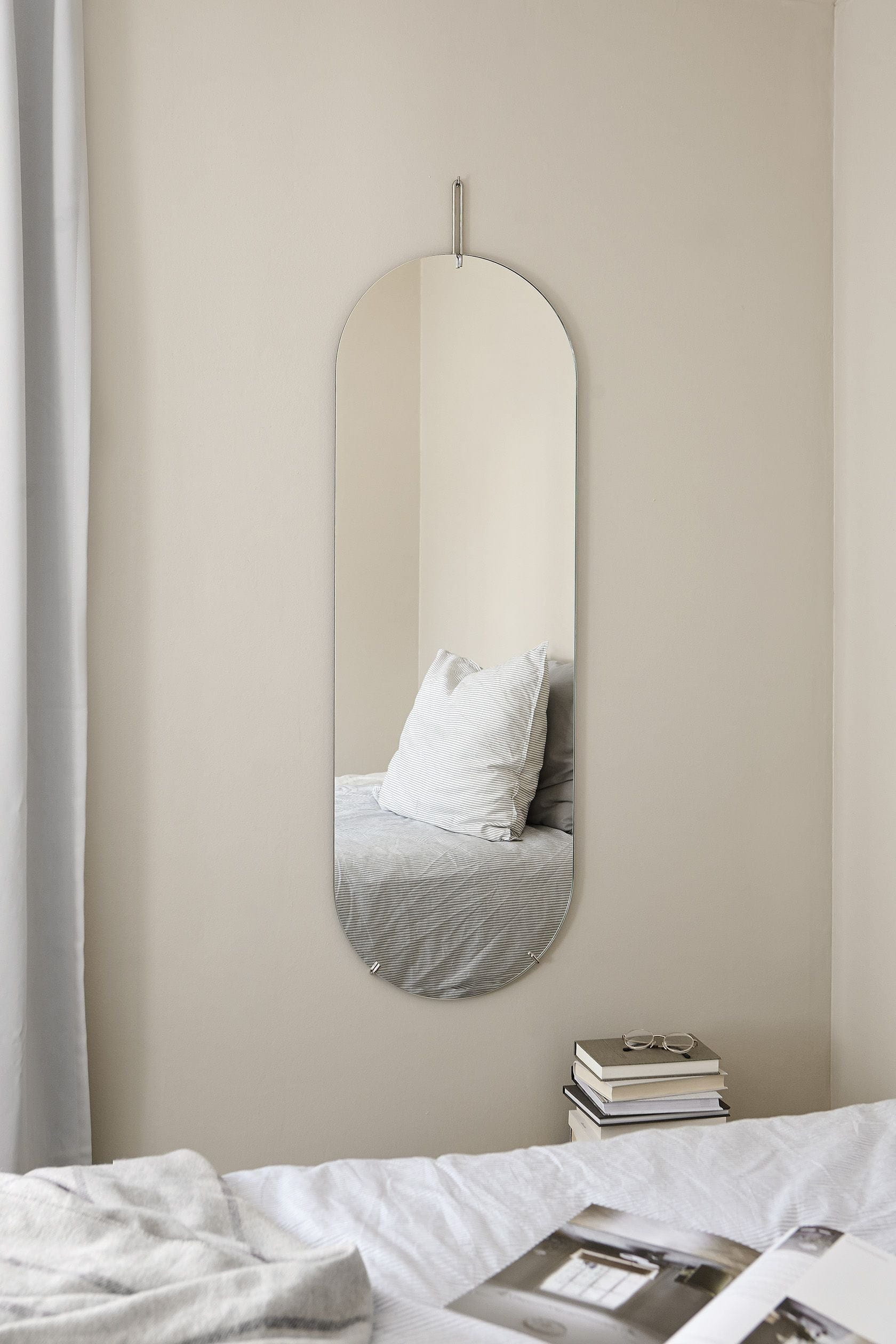 Moebe Væg spejl 133 cm, krom